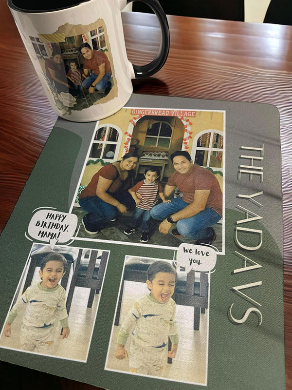 The Yadavs - personalized mousepad and coffee mug